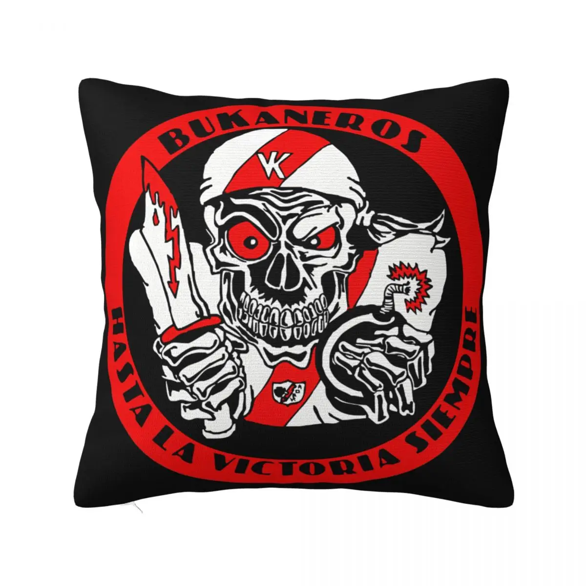 

Rayo Vallecano Bukaneros Pillow Cover Family Waist Pillowcases Home Decor Sofa Car Cushion Cover Square Pillow