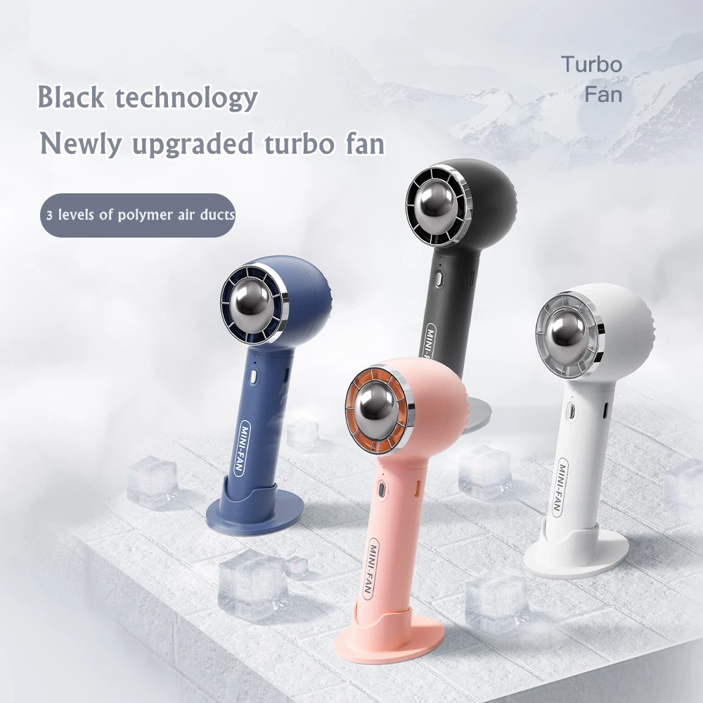 

Small Air Conditioner Leafless Handheld Cooling Fan Portable Pocket Fans 3-gear Adjustable Wind Blower Mute for Outdoors Camping