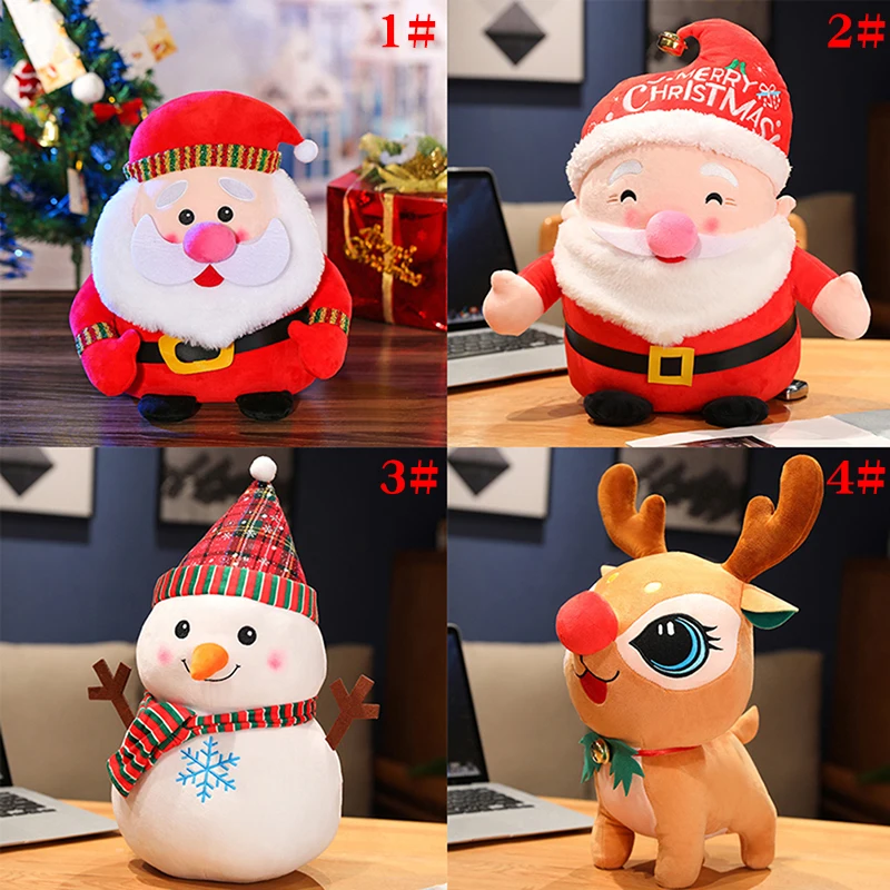 

3 шт. рождественские плюшевые игрушки, Санта-Клаус, плюшевая кукла, олень, мягкие игрушки, снеговик, плюшевые игрушки, Набор рождественских н...