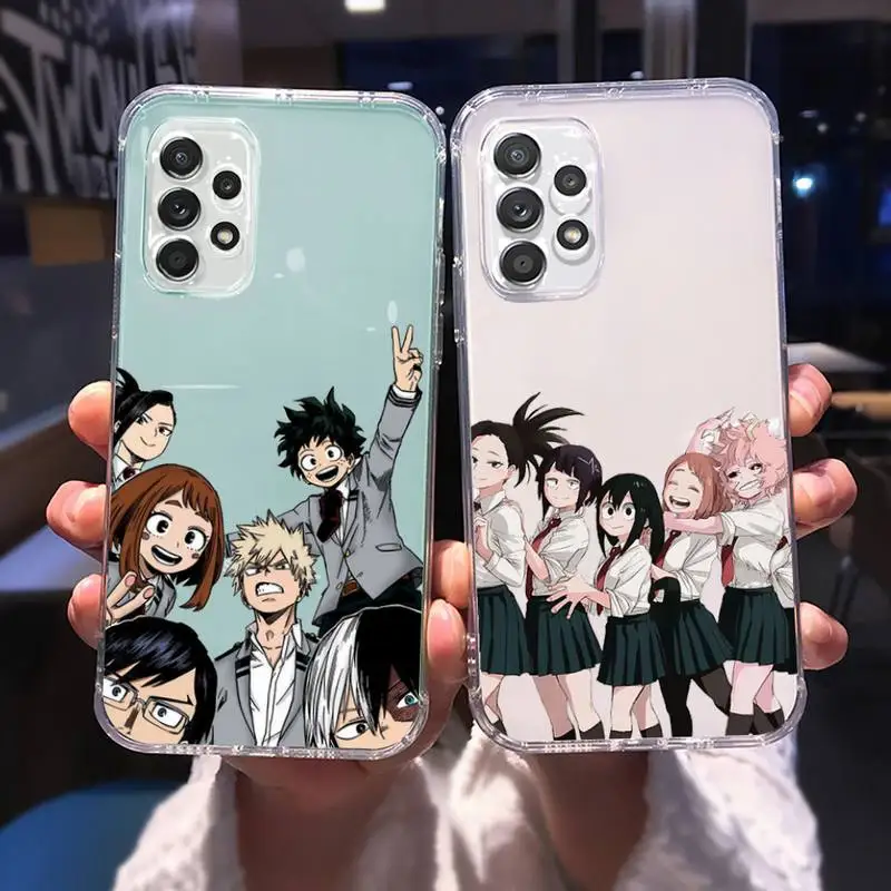 

Anime My Hero Academia Phone Case For Samsung A 51 50 52 12 21s 31 40 70 71 note S 20 10 21 ultra plus fe clear coque shell