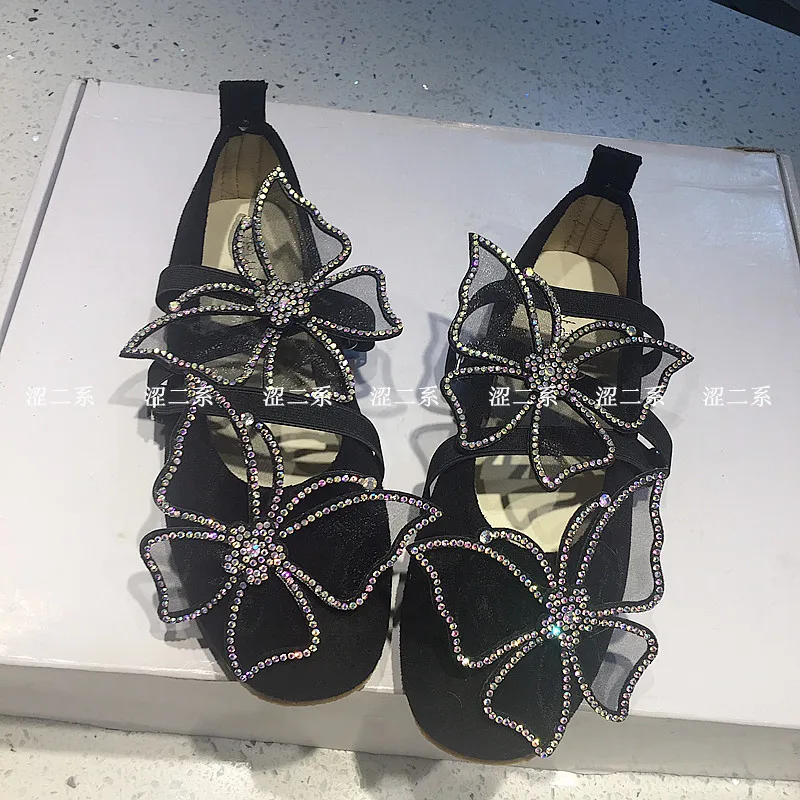 

Женские туфли с круглым носком, украшенные стразами, 3D, стиль «Лолита», черные, белые, роскошные, дизайнерские, A01