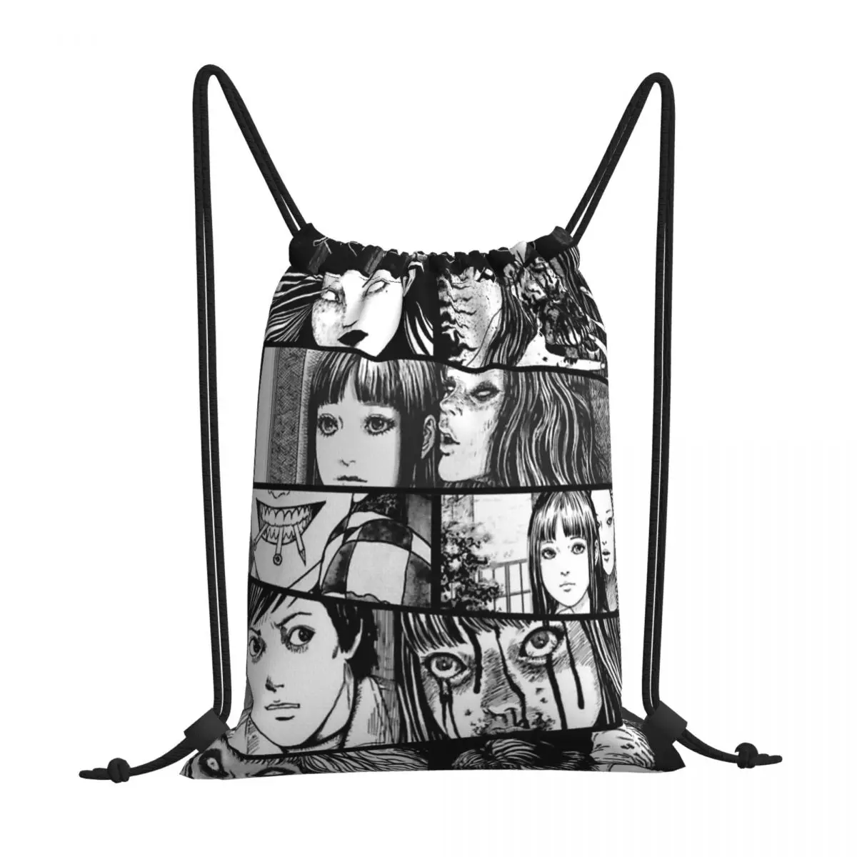 

Junji Ito Collection Mix Junji Ito Horror Thriller Comics Writer Drawstring Bags Shopping Waterproof Storage Bundle Pocket Rope