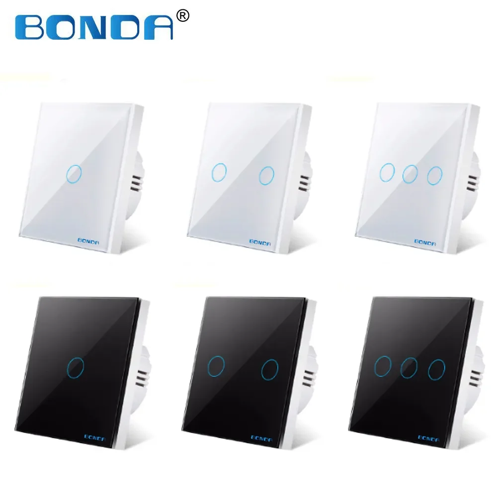 

NEW wall , EU standard, white crystal, tempered glass panel, touch , wall touch screen, Ac220v, 1 way, wall lamp