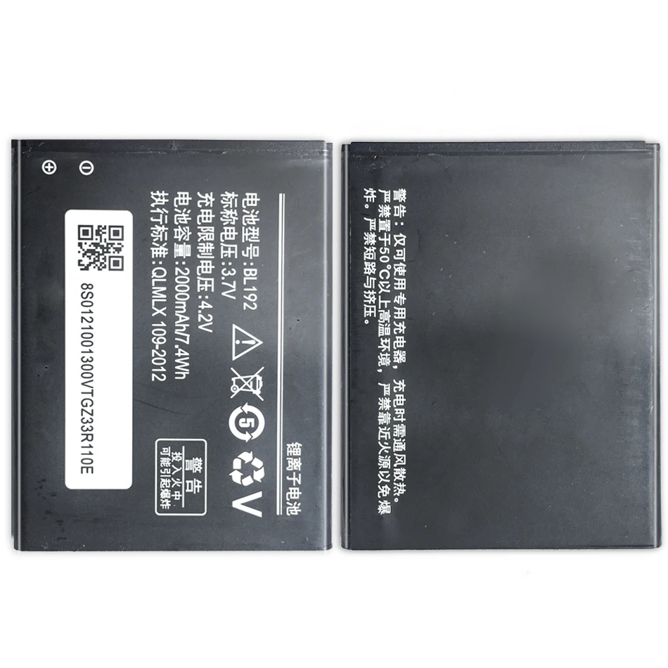 

3.7V 2000mAh BL192 For Lenovo A328 A328T A526 A750 A529 A560 A680 A590 A300 A388T A505E Replacement Battery