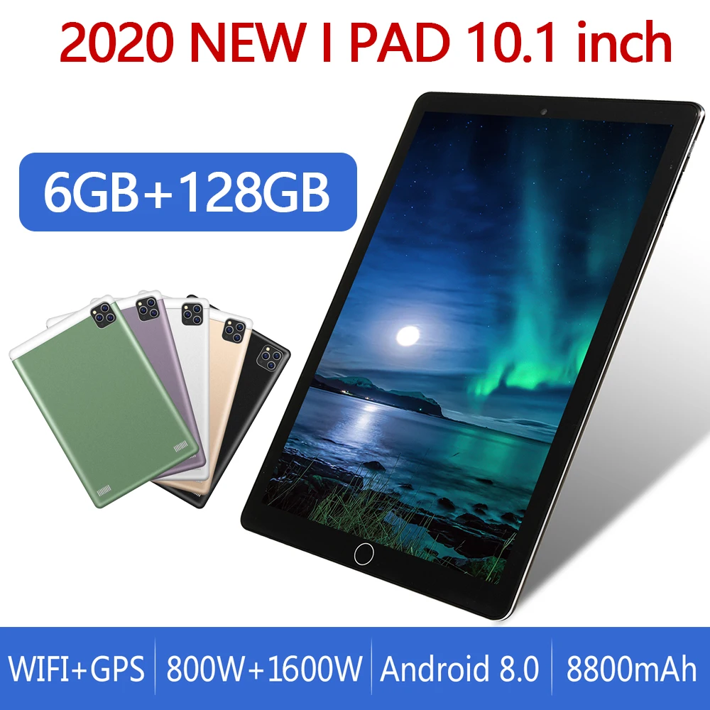 10.1'' Android7.0 Phone Call 3G Tablet PC P20 MTK6735 ARM Cortex A7 Google Player Quad Core 6G RAM 128GB ROM 1280*800IPS Netbook