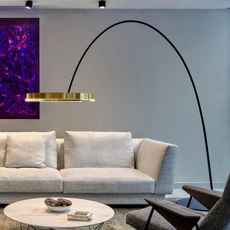 yyhcПростой мобильный дизайн светодиодный торшер дуговая станция регулируемый