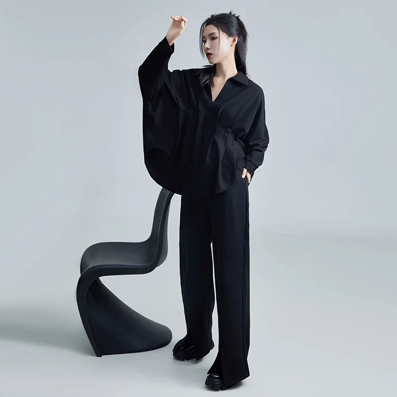 Рубашка Мужская/Женская с длинным рукавом летучая мышь в готическом стиле