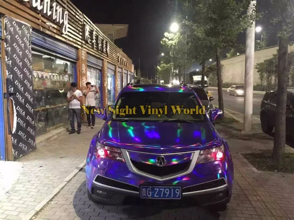 Голографическая виниловая пленка радужная без пузырьков размер: 1 50*20 м