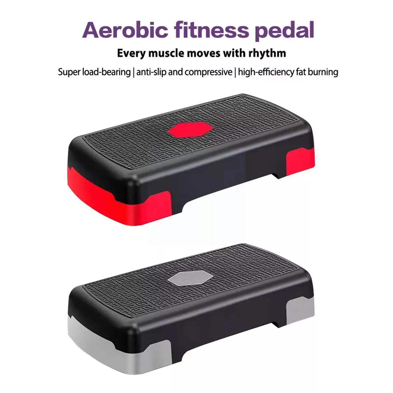 

45cm Adjustable Fitness Pedals Aerobic Step Platform Exercise Board For Home Yoga Pedal Fitness Equipment 2 Color N0E0