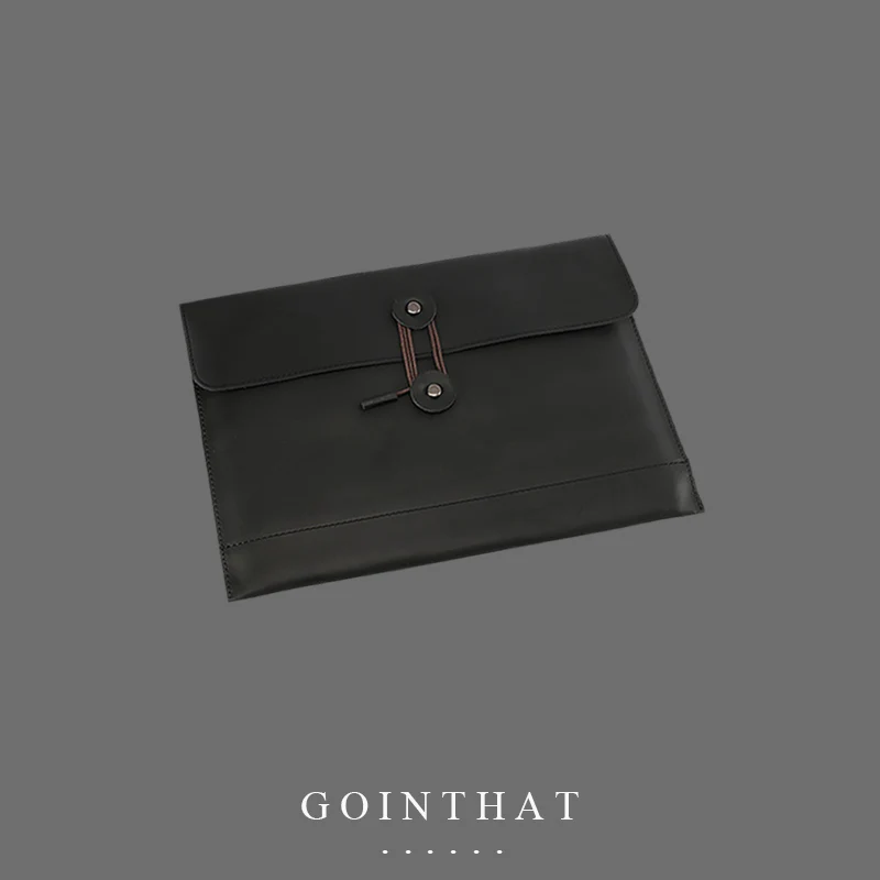 Laptop Bag 13 INCH Notebook Case Original Genuine Leather Men Business Handbag Women Briefcase A4 File Folder Document Handmade