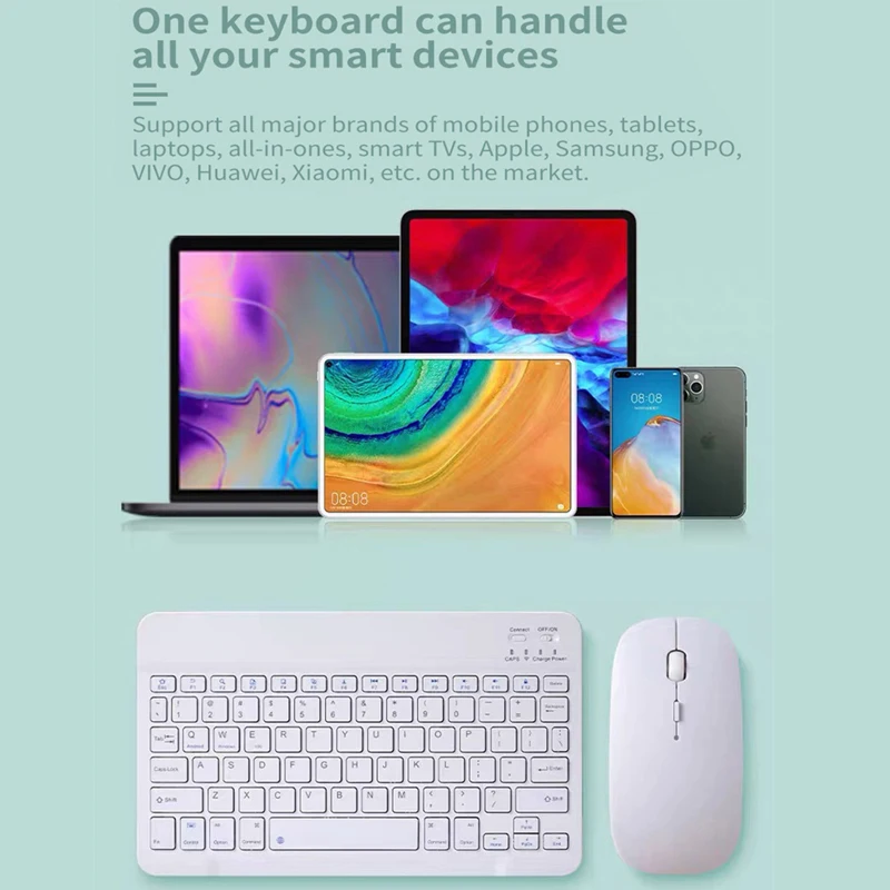 Универсальная беспроводная клавиатура и мышь для ноутбука планшета Ipad 5/6/10 2 Air 3