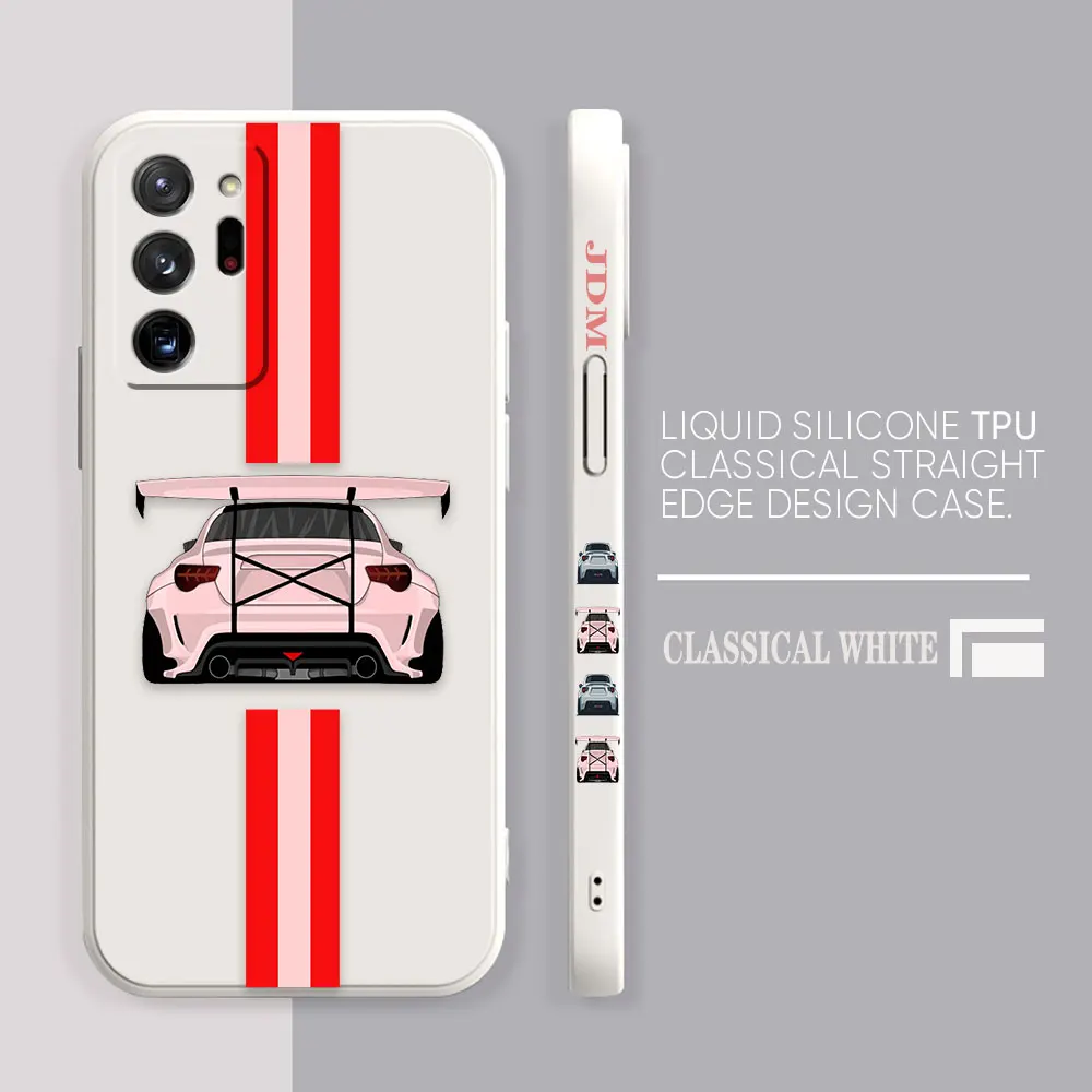 Case For Samsung Galaxy A90 A80 A70 A60 A50 A40 A30 A20S A10 Note 20 M33 Pro Plus Lite Ultra 4G 5G Case  Pink Silver Sports Car