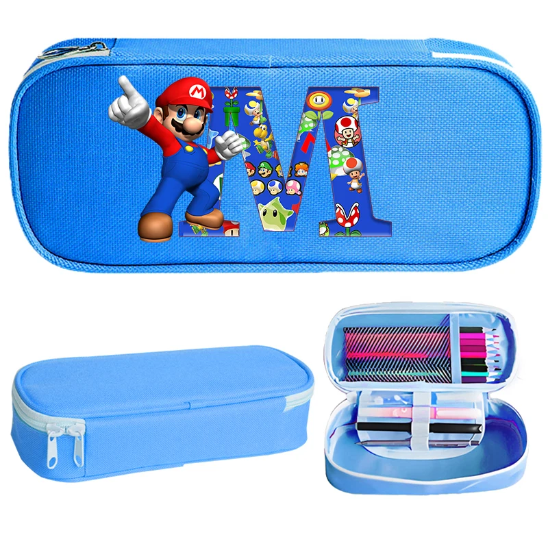 Супермарио-карандаш для учеников коробка ручек с мультяшным рисунком и надписью