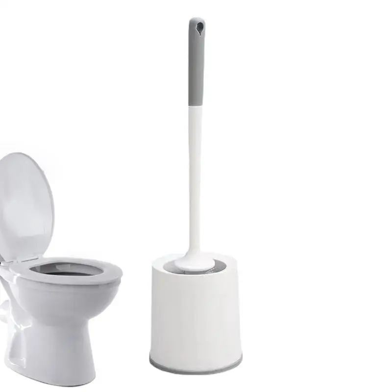 

Toilet Brush Set Quick Drying Holder Long Handled Cleaning BrushToilet Brushes Detachable Replaceable Head Bathroom Accessories