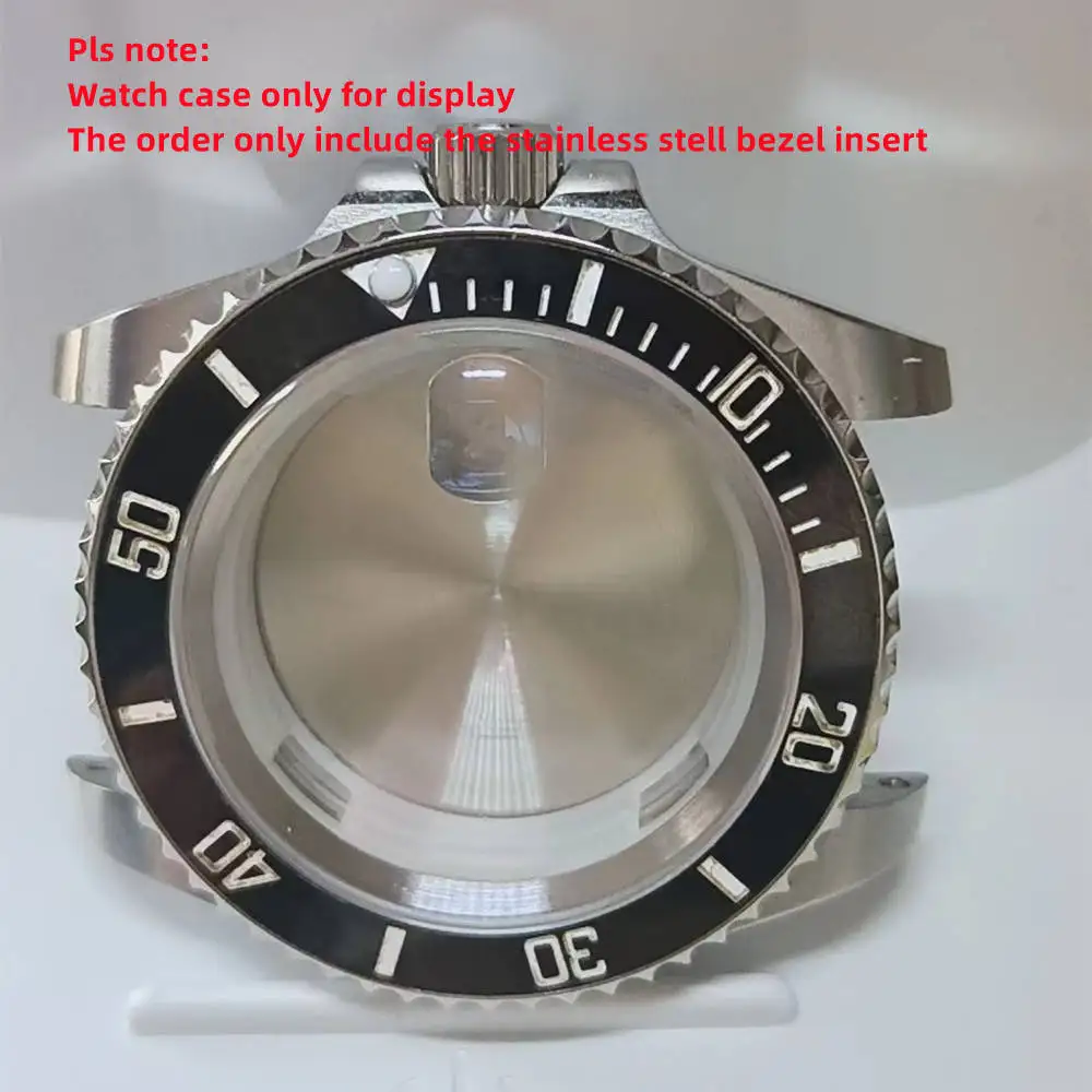 Watch Accessories Fit RLX 40MM Case Steel Ring With Black Green Ceramic Bezel Rotating Ring Fit For Rolex 116610 SUB Watches
