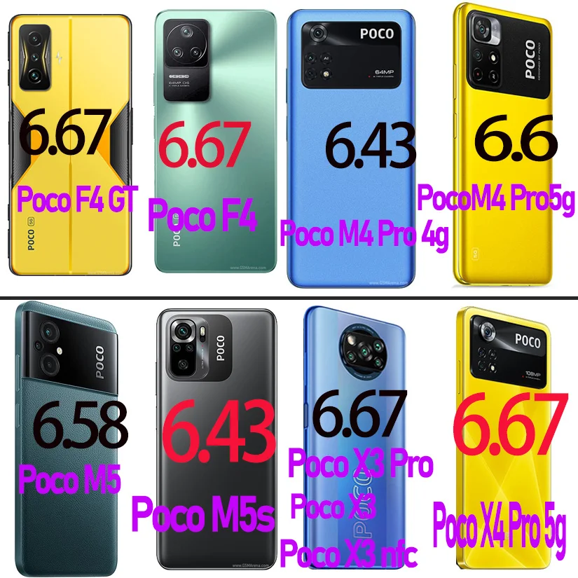 9D Tempered Glass Poco X5 Pro 5G Screen Protector Poco X4 F4 GT F3 C40 C50 Pelicula de Vidro Temperado For Xiaomi Poko X4 M4 M3 X3 Pro Protective Glass PocoX5 Front Film Camera Lens Protection Poco M5 M5S X5Pro Glass