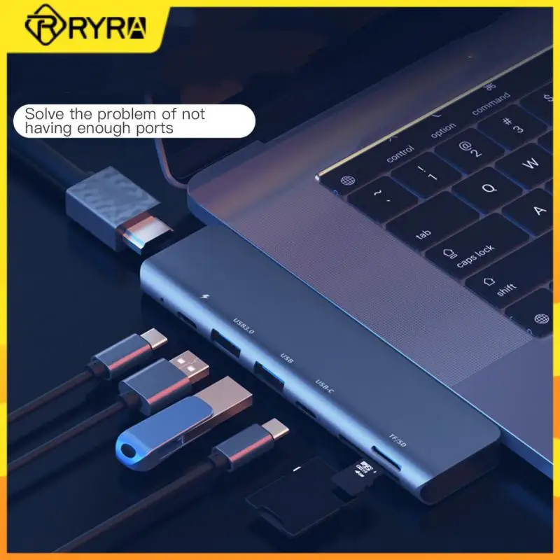 

RYRA Type-C концентратор для HDMI-совместимый адаптер с концентратором 3,0 TF SD слот для чтения PD для MacBook Pro Air USB C HUB