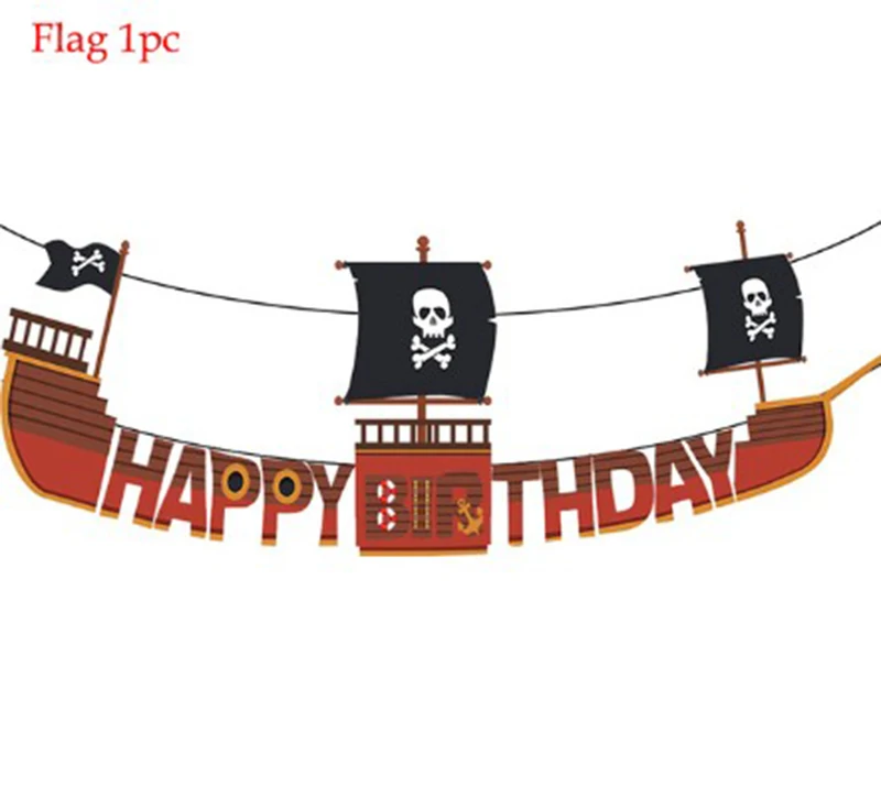 

Красный пиратский набор посуды для праздника