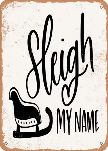 Металлический знак-сани мое имя-винтажный ржавый вид
