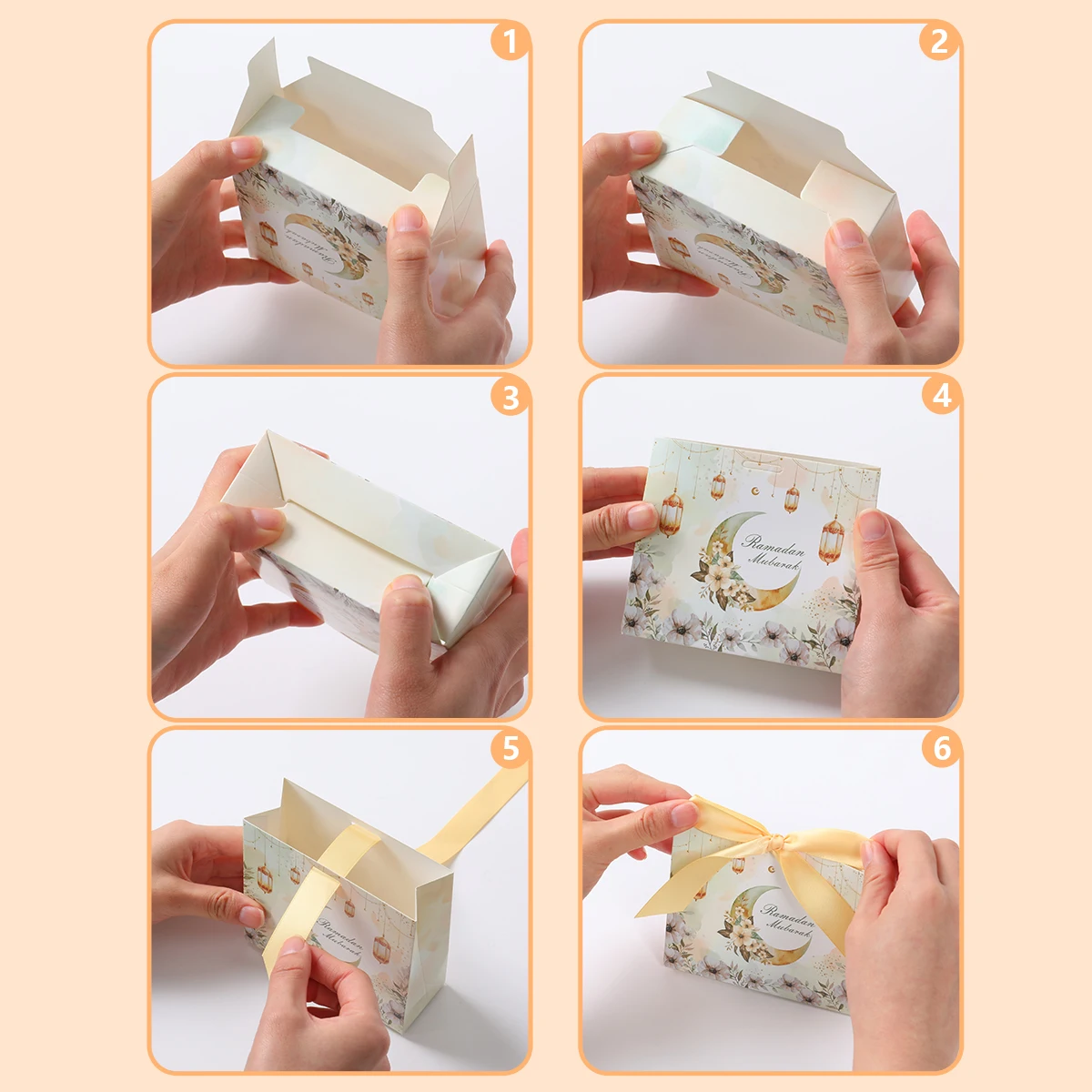 Ид Мубарак Луна Фонарь Подарочная Коробка Рамадан Карим Украшения для дома 2025