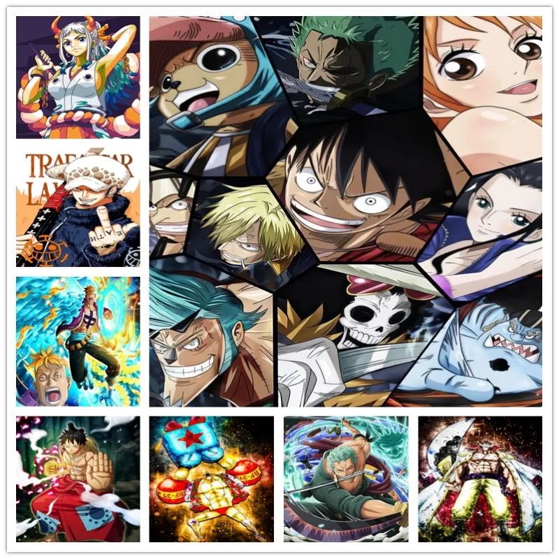 

Japanese Anime One Piece Monkey D. Luffy Roronoa Zoro Nico·Robin Kraft Paper Mural Home Children Room Wall Aesthetic Decor