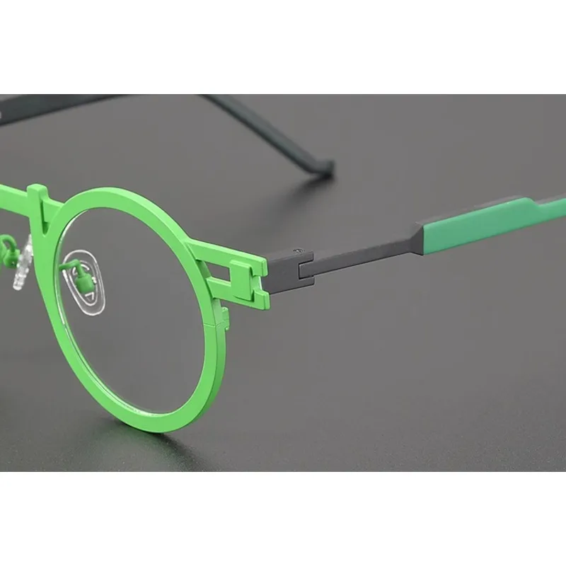 Новая цветная индивидуальная титановая круглая ретро модная мужская и женская