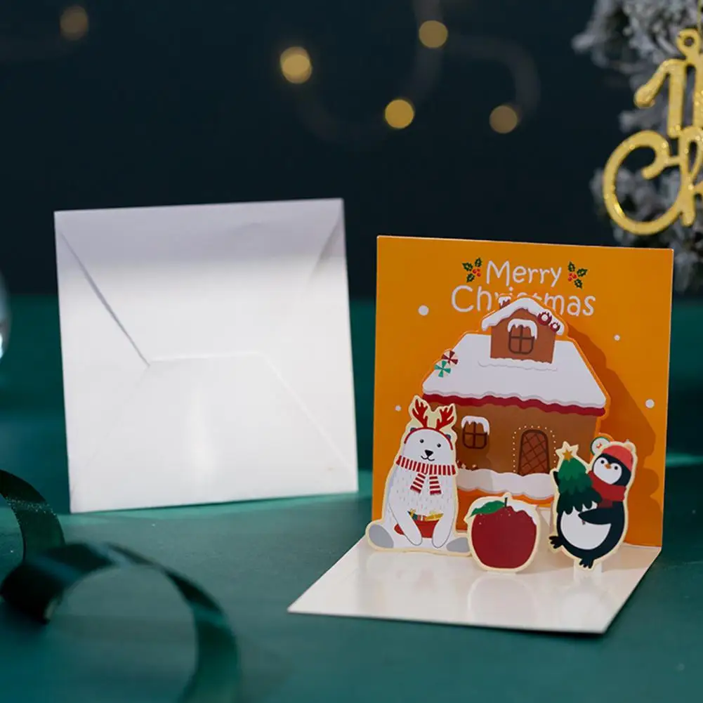 

Elk Christmas Card Cheerful Christmas Greeting Cards Festive Santa Claus Snowman Elk Designs for Holiday Celebrations Cute