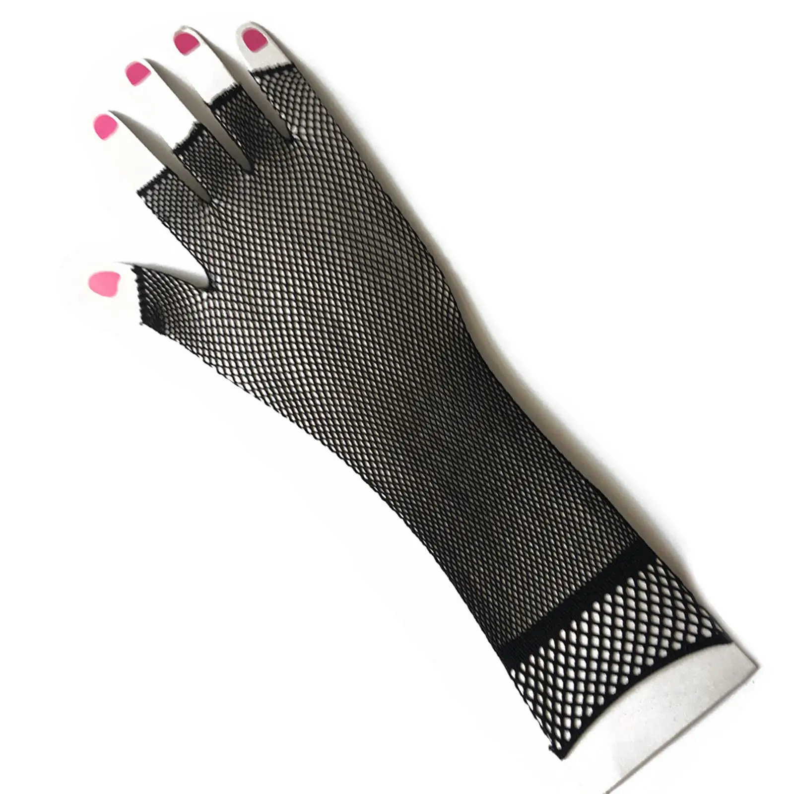 

Long Black Fishnet Gloves Party Gloves Dance Disguise Accessory