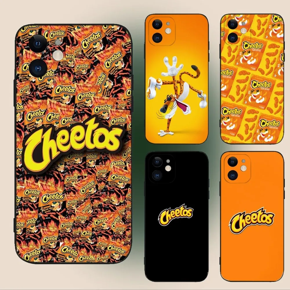 C-CheetosS чехол для iPhone 16 15 14 13 12 11 Plus Pro Max XS X XR SE Mini 8 7 мягкий силиконовый черный