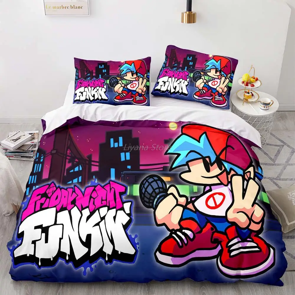 

Friday Night Funkin Bedding Set Single Twin Full Queen King Size Kawaii Bed Set Aldult Kid Bedroom Duvetcover Sets 3D Print 013