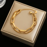 fashion link chain stainless steel bangle bracelet for women exquisite gold metal bracelet jewelry girl beach gift %d0%b1%d1%80%d0%b5%d0%bb%d0%be%d0%ba