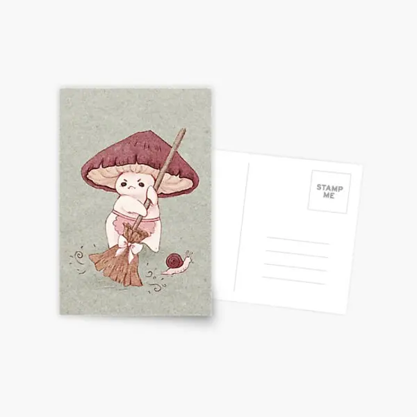 

Angy гриб не любит чистить открытку в помещении подарок Hoom фото эстетический стиль для мальчиков Декор модный принт фотооткрытка мультфильм