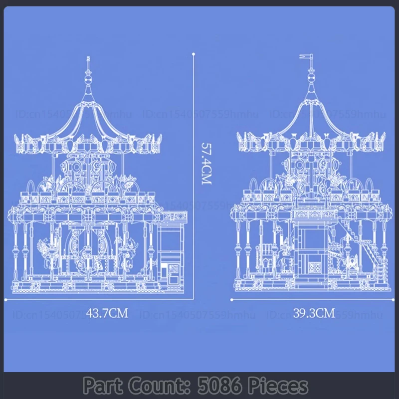 Модуль GBC креативная карусель игровая площадка Moc строительные блоки двигатель