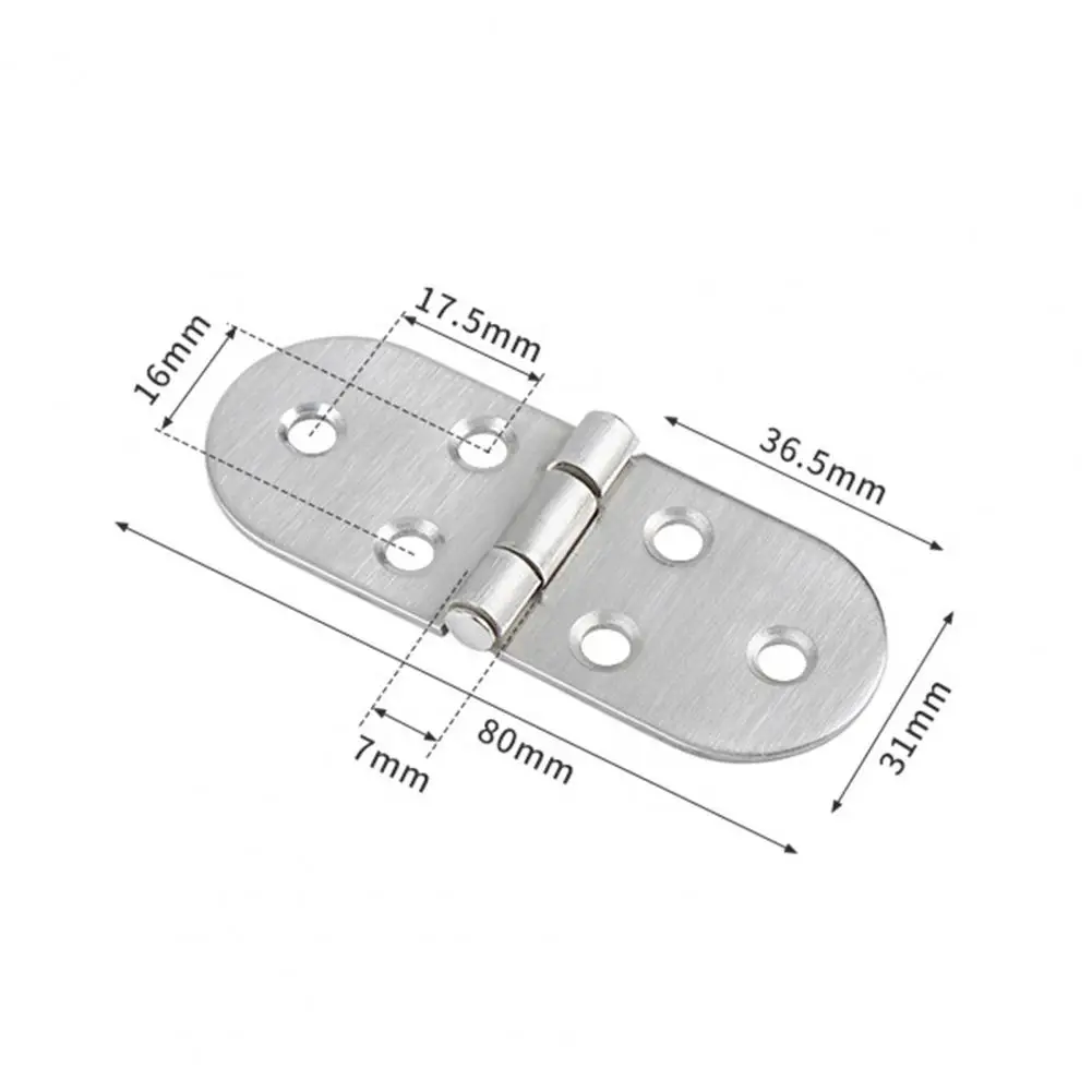 

4Pcs Sturdy Cabinet Hinge Safe Table Hinge Thickening Blade Drawing Process Practical Sturdy Table Hinge Strong Endurance