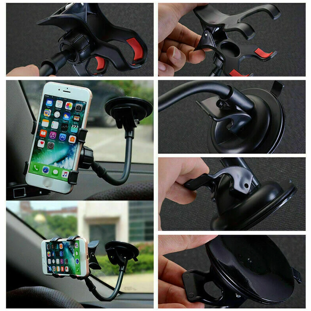 

Car Mount Cradle Holder Stand Replacement Windshield Mount 360° Black Cell Phone GPS