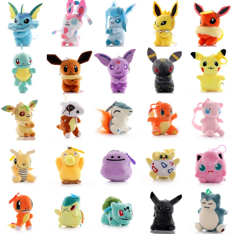 

10-13cm Kawaii Pokemon Pikachu Jenny Turtle Stuffed Plush Toy Anime Doll Cute TOMY Pokémon Pendant Cartoon Kid Birthday Gift