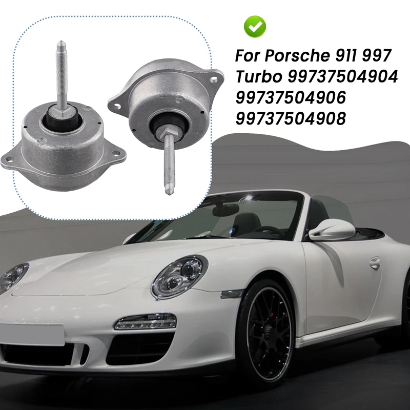1 пара автомобильных креплений двигателя для Porsche 911 997 Turbo 99737504904 99737504906 99737504908