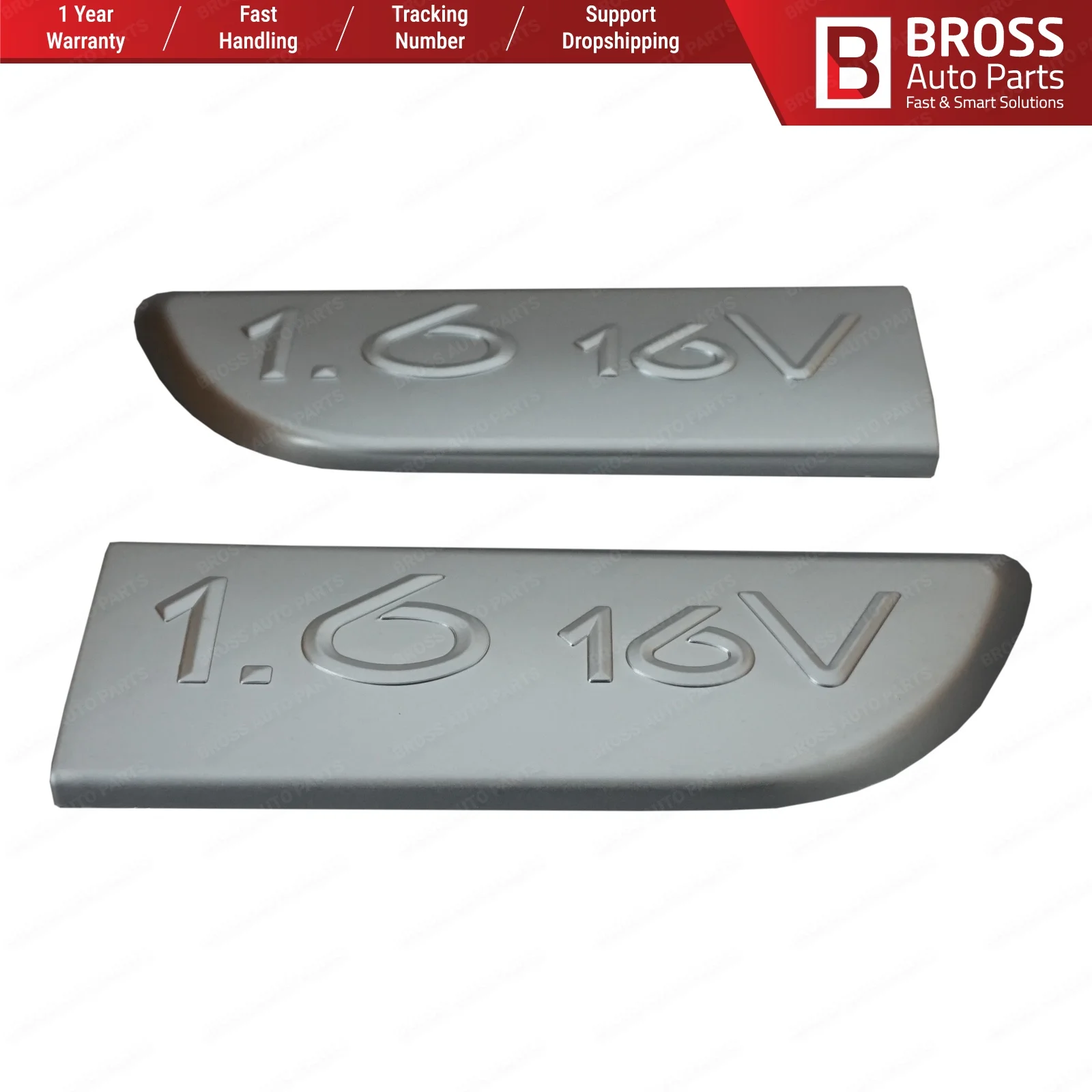 Bross BSP563 2 шт. хромированный 1 6 16V значок эмблема 8200209130 слева и справа для Megane MK2 2002 2008