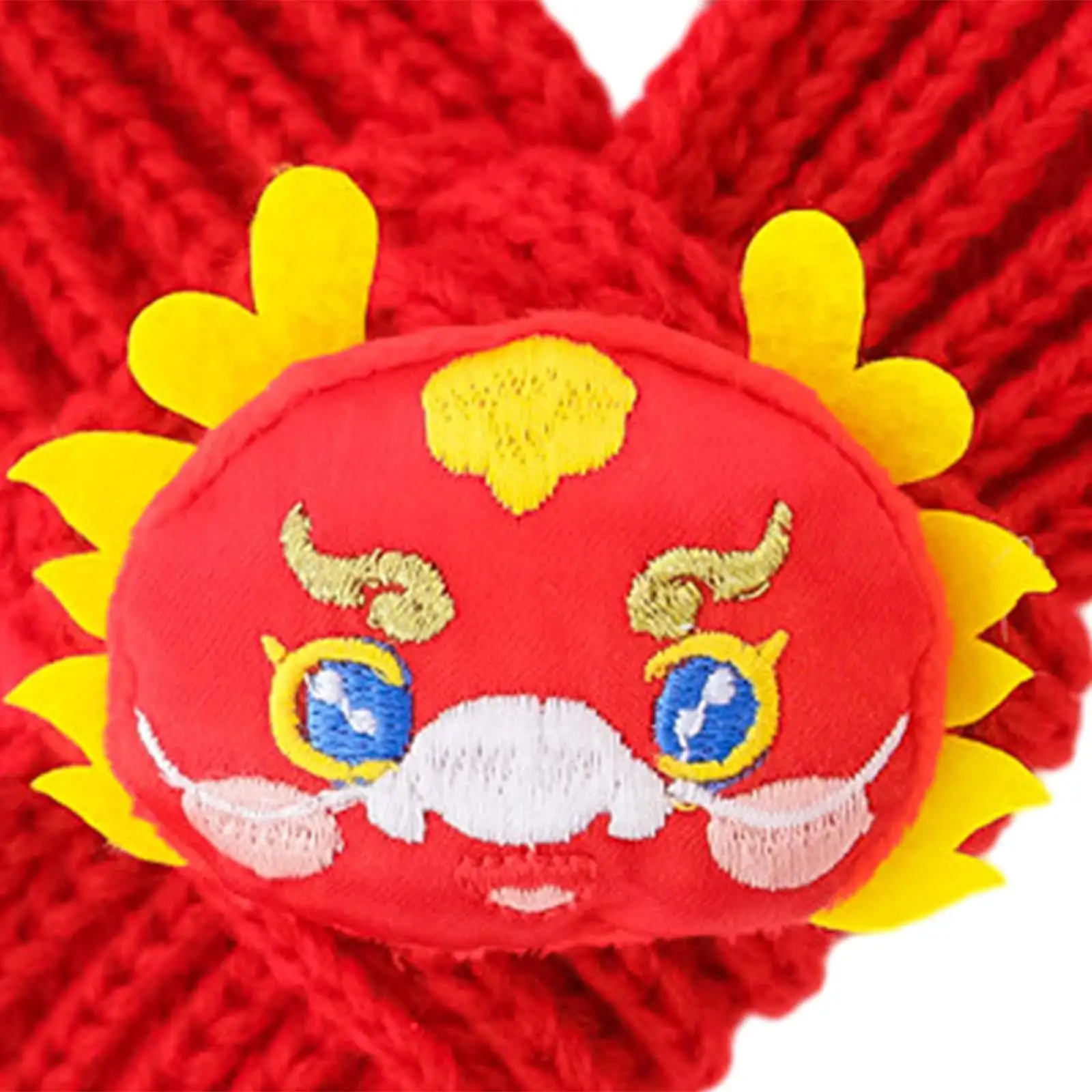 Трикотажный Шарф в виде кошки моющийся зимний китайский яркий шарф