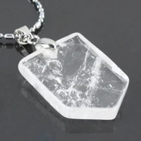 sunyik natural rock quartz crystal healing chakra stone jewelry sword tip shape charms pendant for necklace