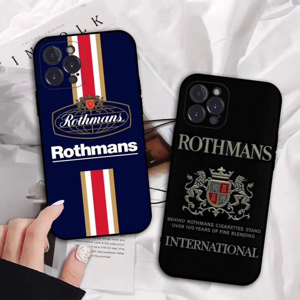 Крутой чехол для телефона R-Rothmans Cigarettes для iPhone 17 16 15 14 13 12 11 Pro Max Plus Mini, силиконовый, черный (art.: 3920d853092df) - 3920d853092df