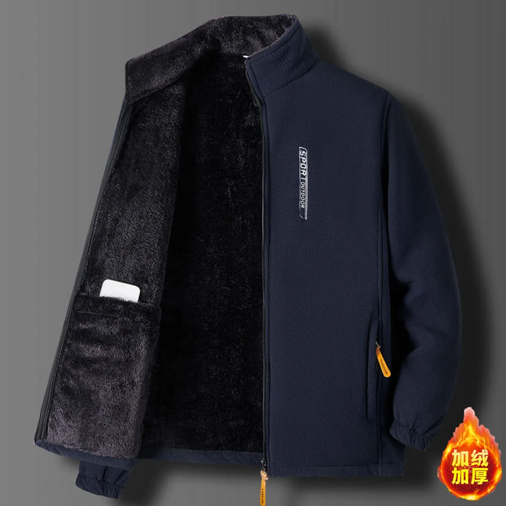 Новинка Осень-зима 2024 модная однотонная утепленная теплая куртка с флисовой