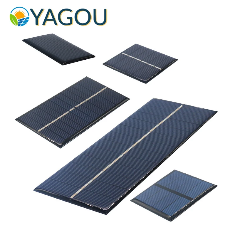 

YAGOU 2V 5V 12V Solar Panel Mini Portable Solar Plate Solar System Battery DIY Phone Charger Toys Home Outdoor PET Solar Cell