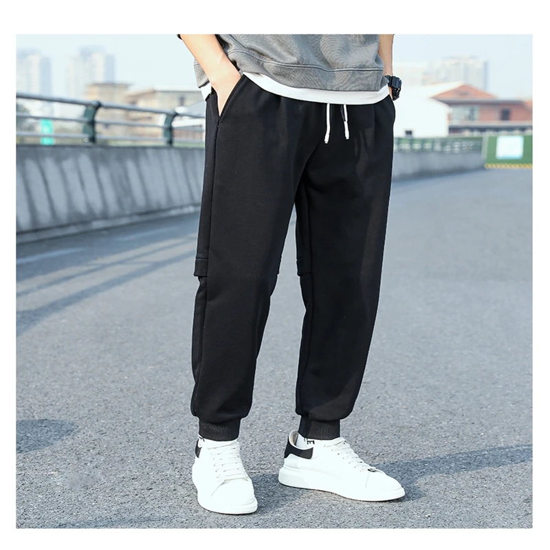 

Gray Sweatpants Male age Season Loose Nine Piont Who Pants Popular Logo Joker Harlan Beam Foot Slacks YBK2272