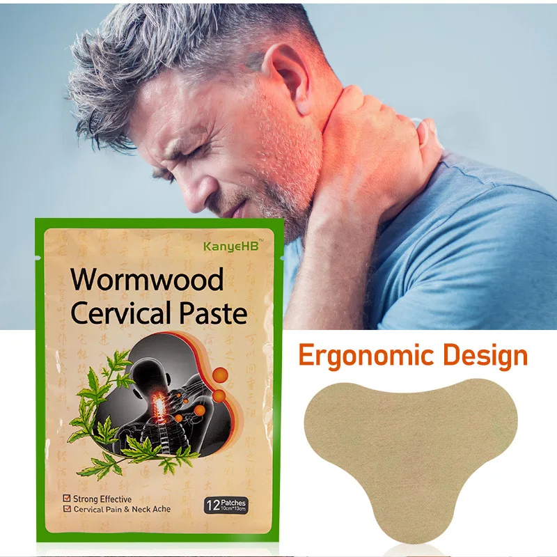 

Neck Medical Plaster Relieve Neck Shoulders Pain Wormwood Extract Patches Relax Cervical Spine Muscle Stickers free shipping