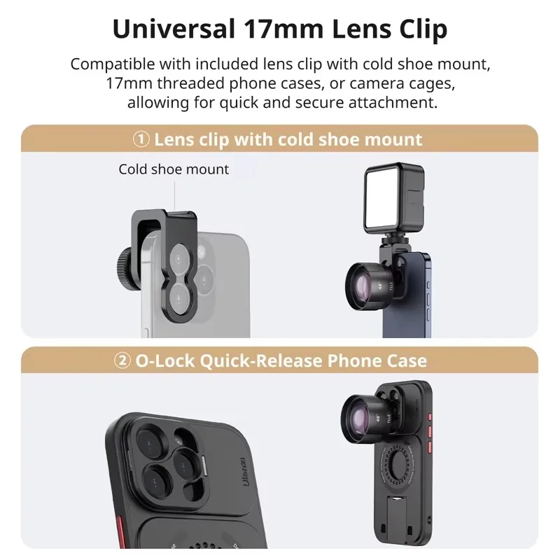 Ulanzi CL-003 004 005 006 Мобильный объектив для смартфона Макрообъектив/рыбий