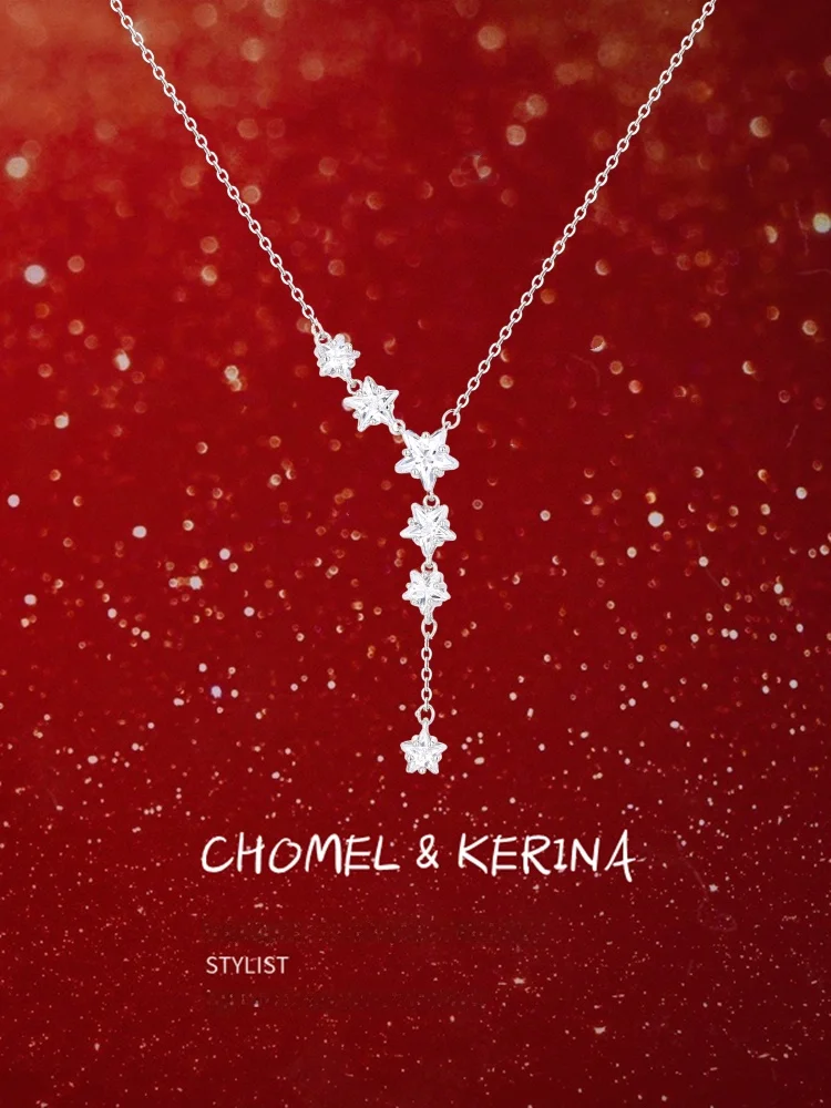 Ожерелье из чистого серебра 999 пробы Wish Meteor женское легкое роскошное