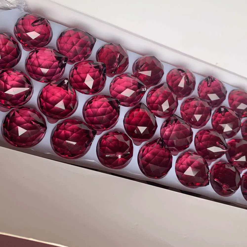 

5/10 шт 30 мм фэн шуй граненый декоративные кристаллы шар призмы хрустальная люстра части лампы Suncatcher окно для дома Свадебный декор