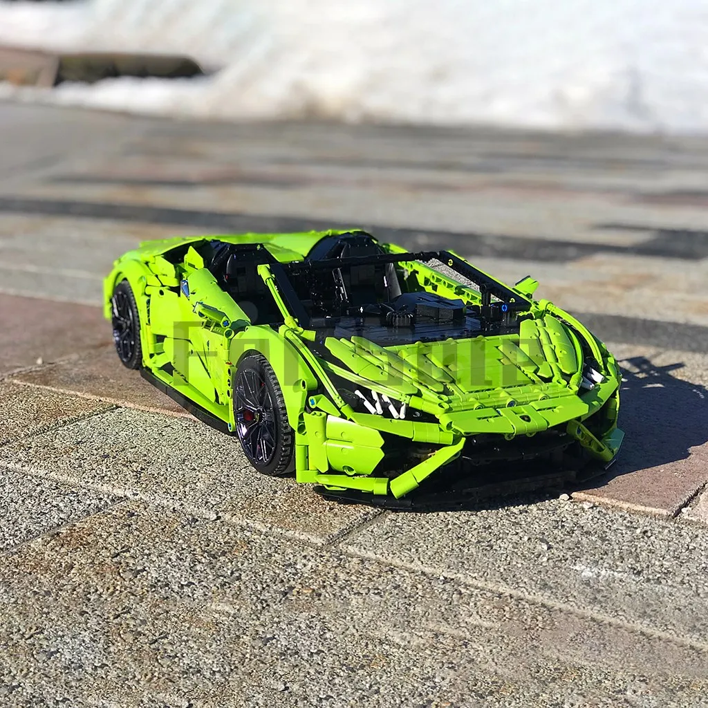 

Moc-72491 Huracan Evo Spyder by Loxlego Building Block Sport RC Car Puzzle Toy Model For Kids Gift