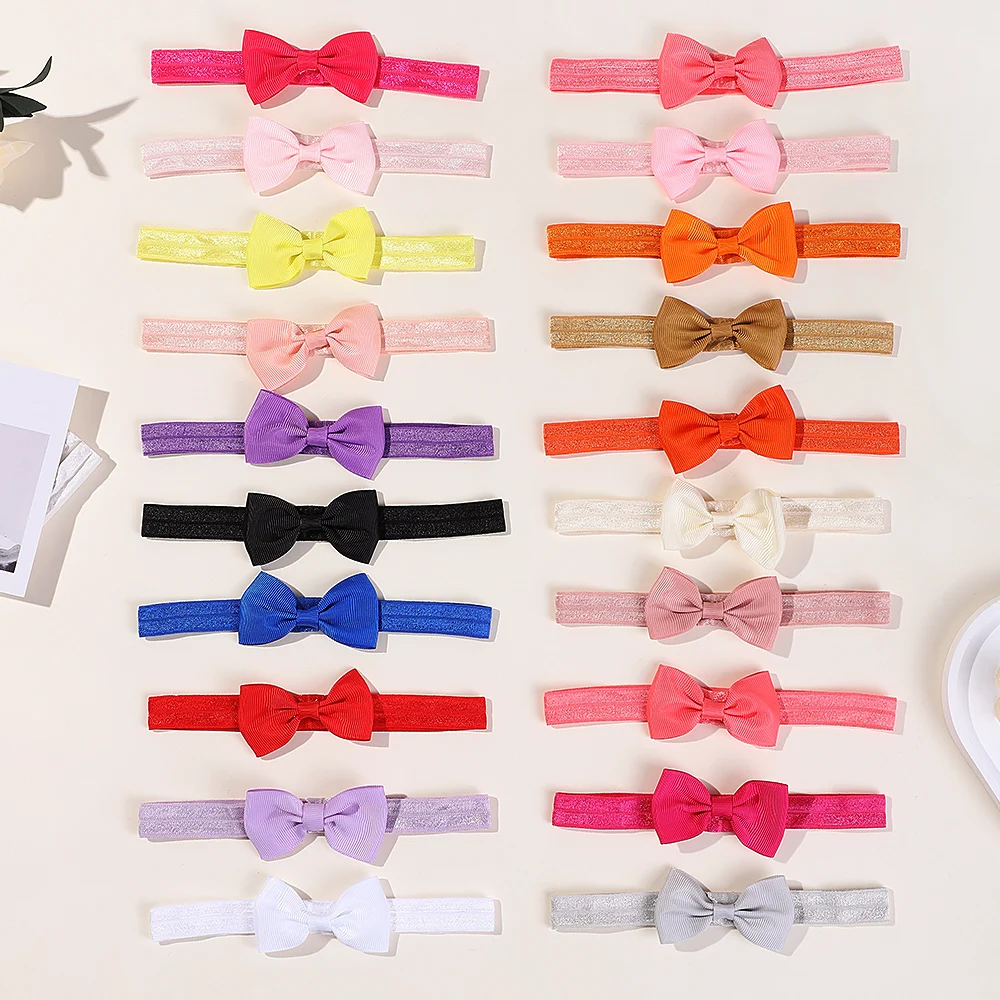 Эластичные повязки для волос маленьких девочек однотонные аксессуары 2024